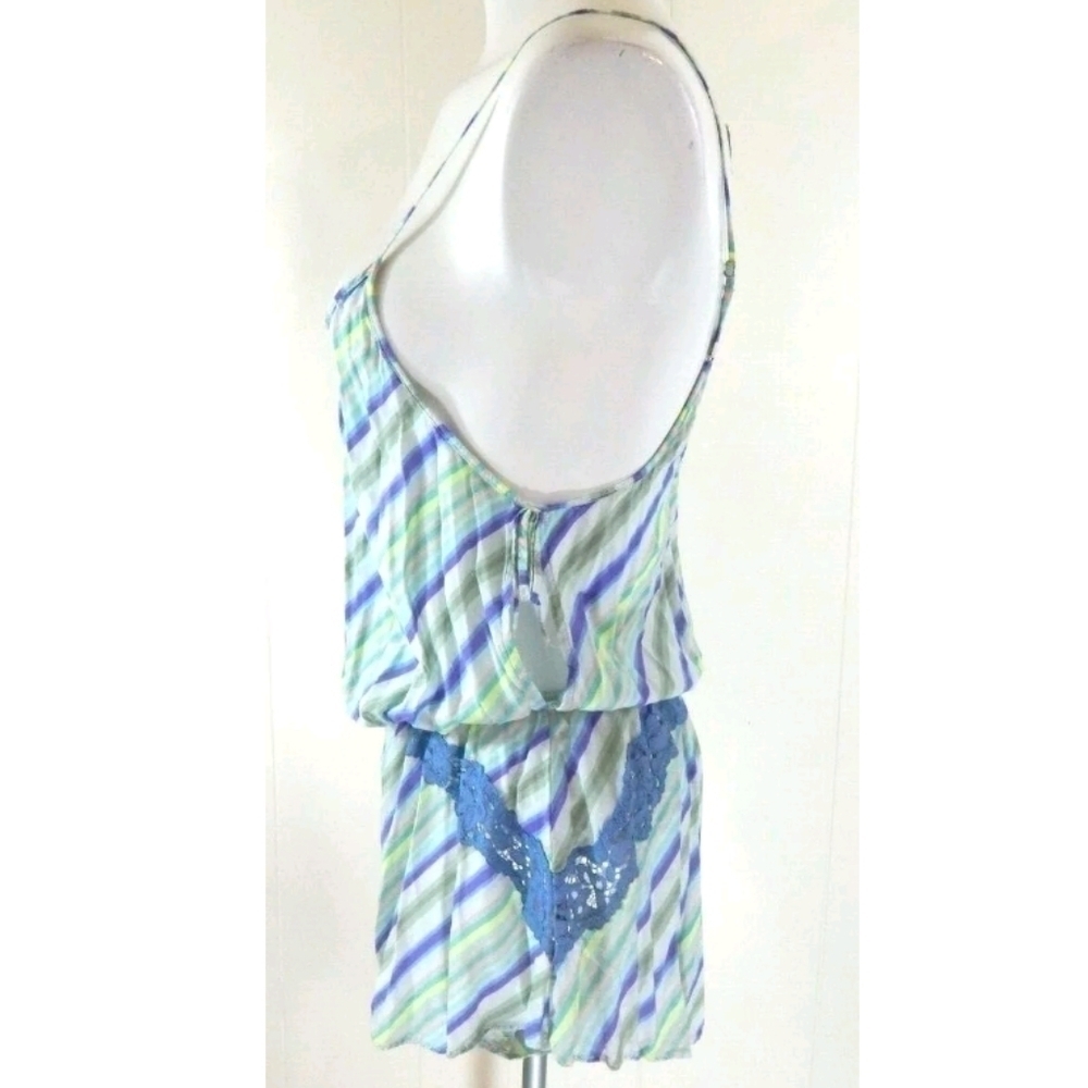 Victoria's Secret Striped Romper Pajamas - Picture 3 of 5